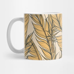 Orange Feather Seamless Pattern Mug